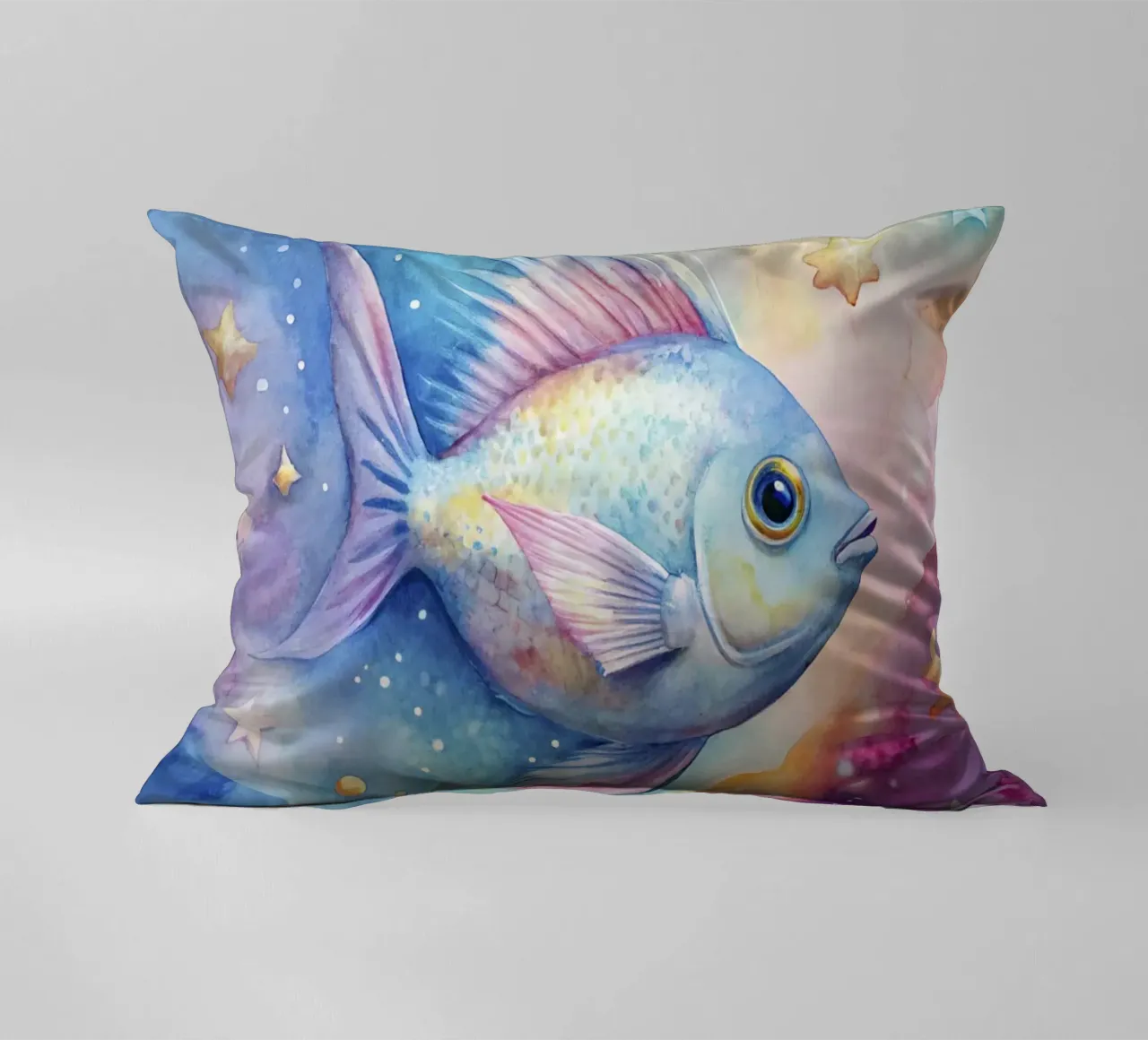 Pesci tropicali in acquerello cuscino da 🎁 ARTVI-SHOP