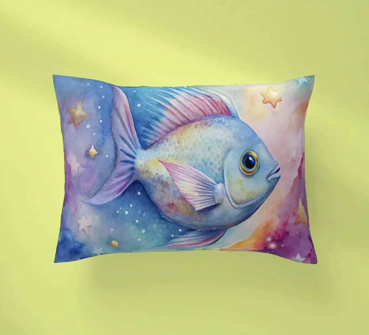 Pesci tropicali in acquerello cuscino da 🎁 ARTVI-SHOP