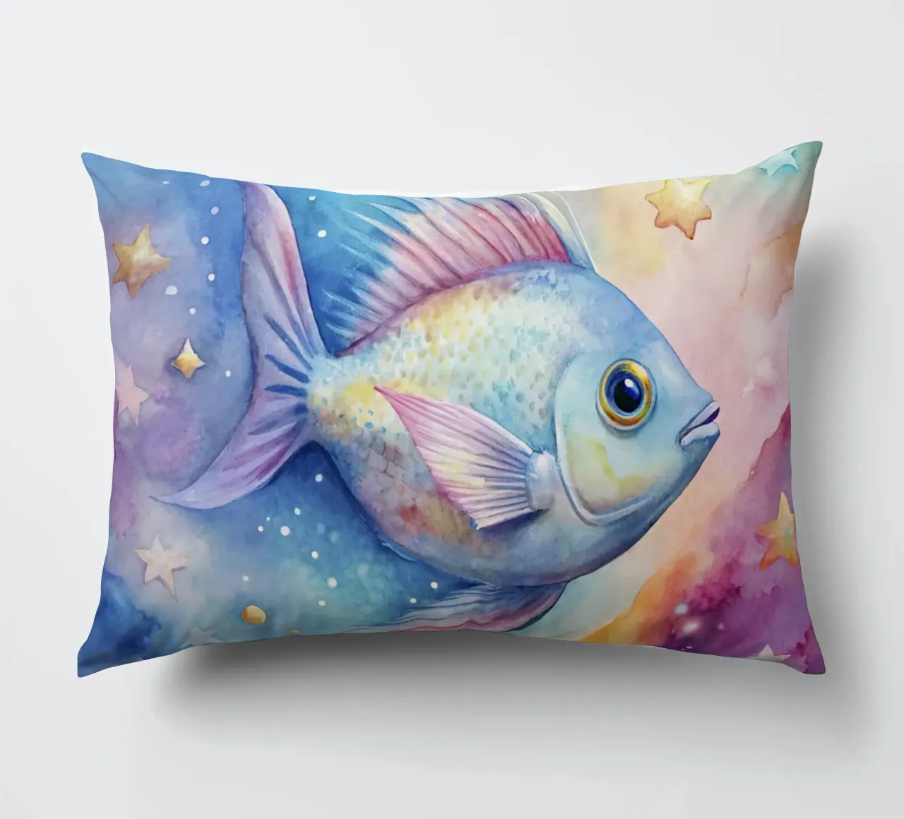 Pesci tropicali in acquerello cuscino da 🎁 ARTVI-SHOP
