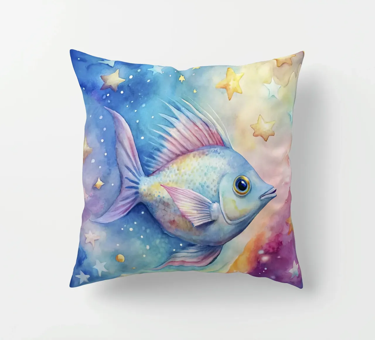 Pesci tropicali in acquerello cuscino da 🎁 ARTVI-SHOP