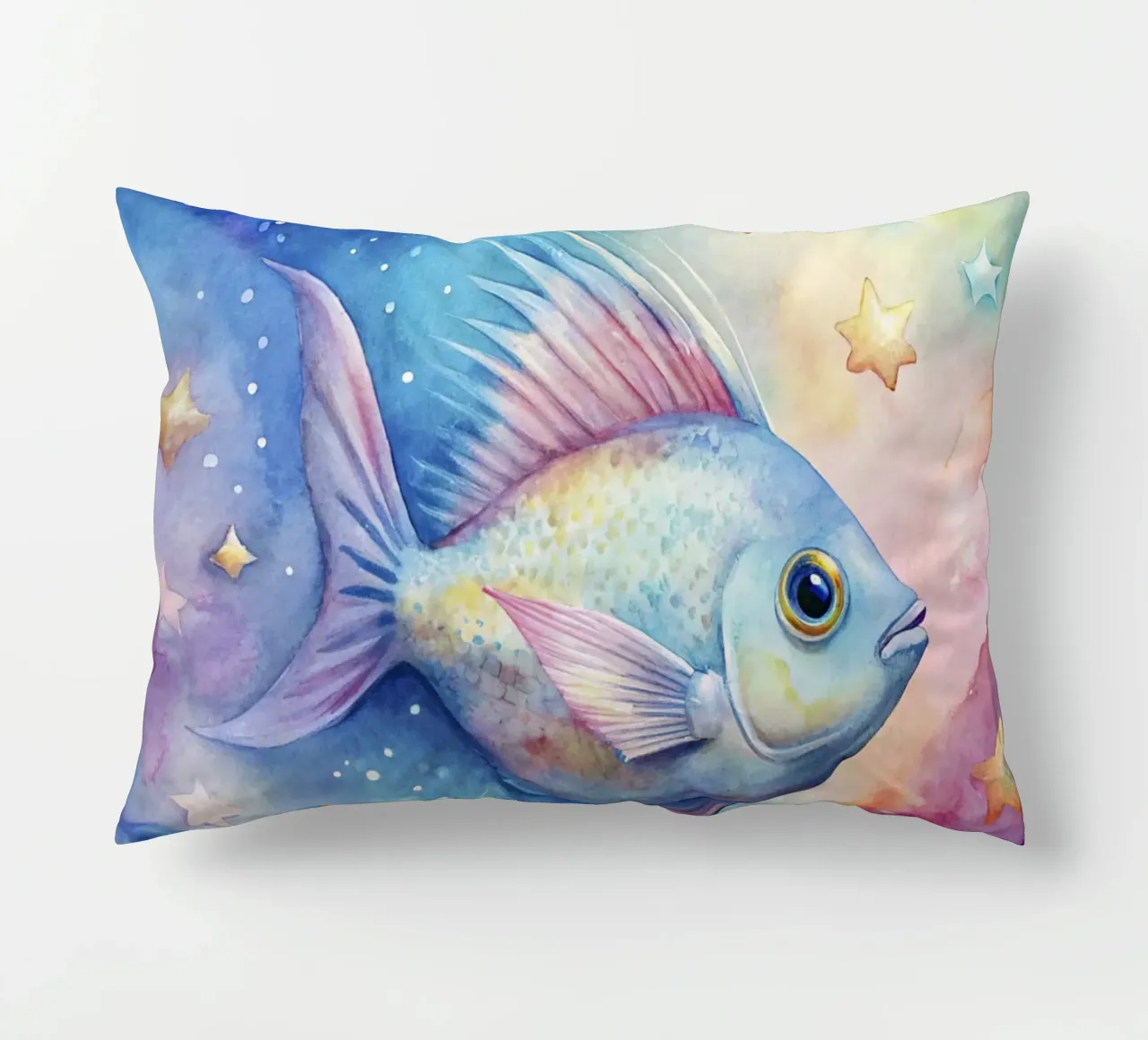Pesci tropicali in acquerello cuscino da 🎁 ARTVI-SHOP