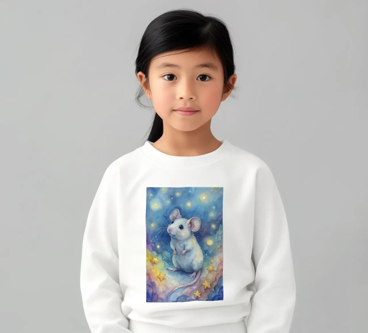 Topo in acquerello felpa bambino da ARTVI-SHOP
