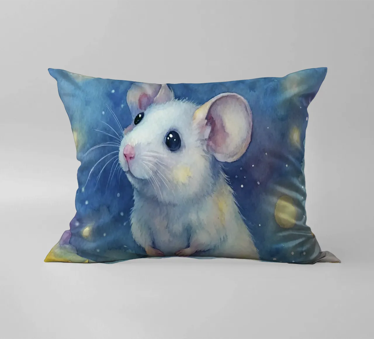 Topo in acquerello cuscino da ARTVI-SHOP