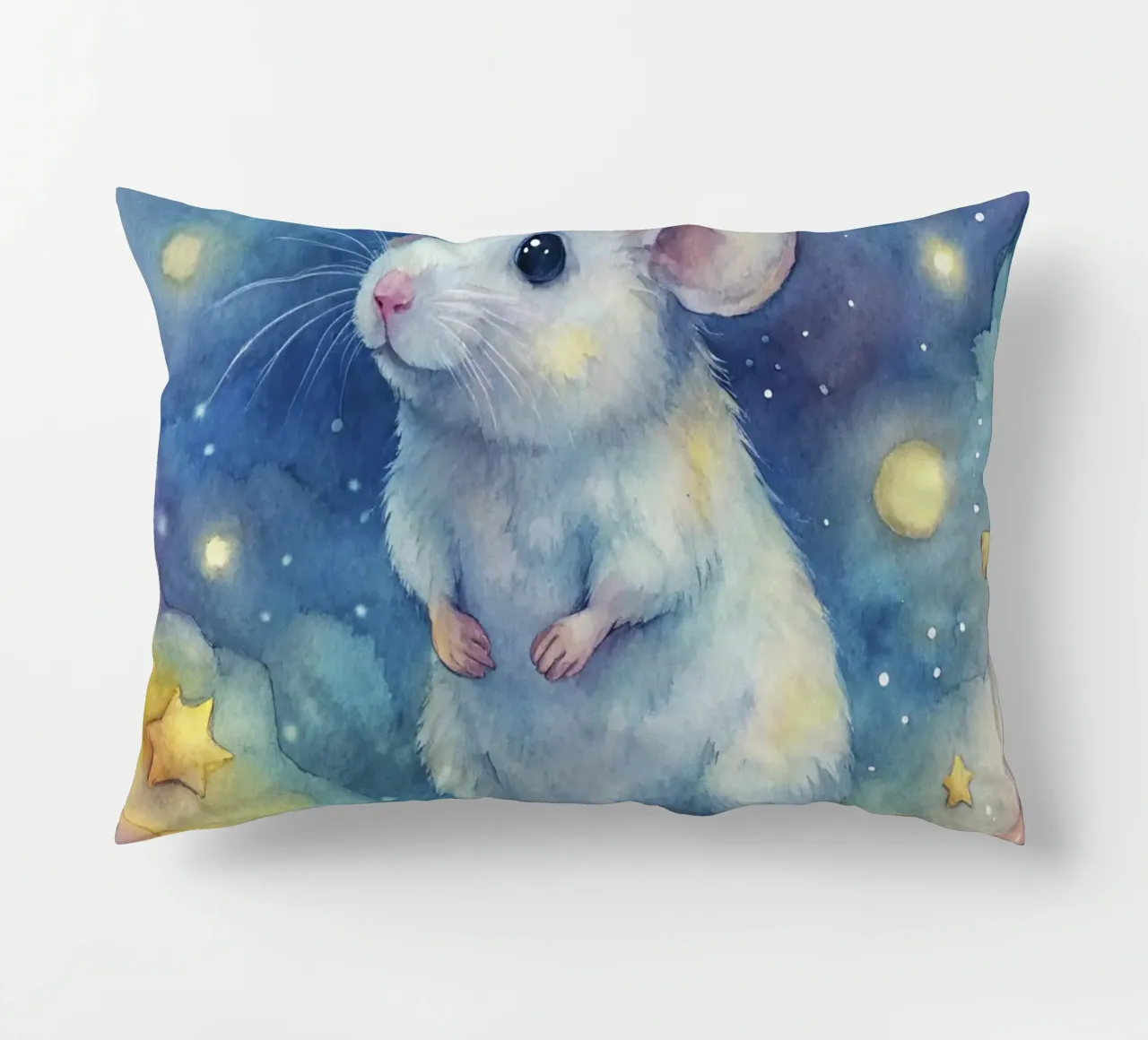 Topo in acquerello cuscino da ARTVI-SHOP