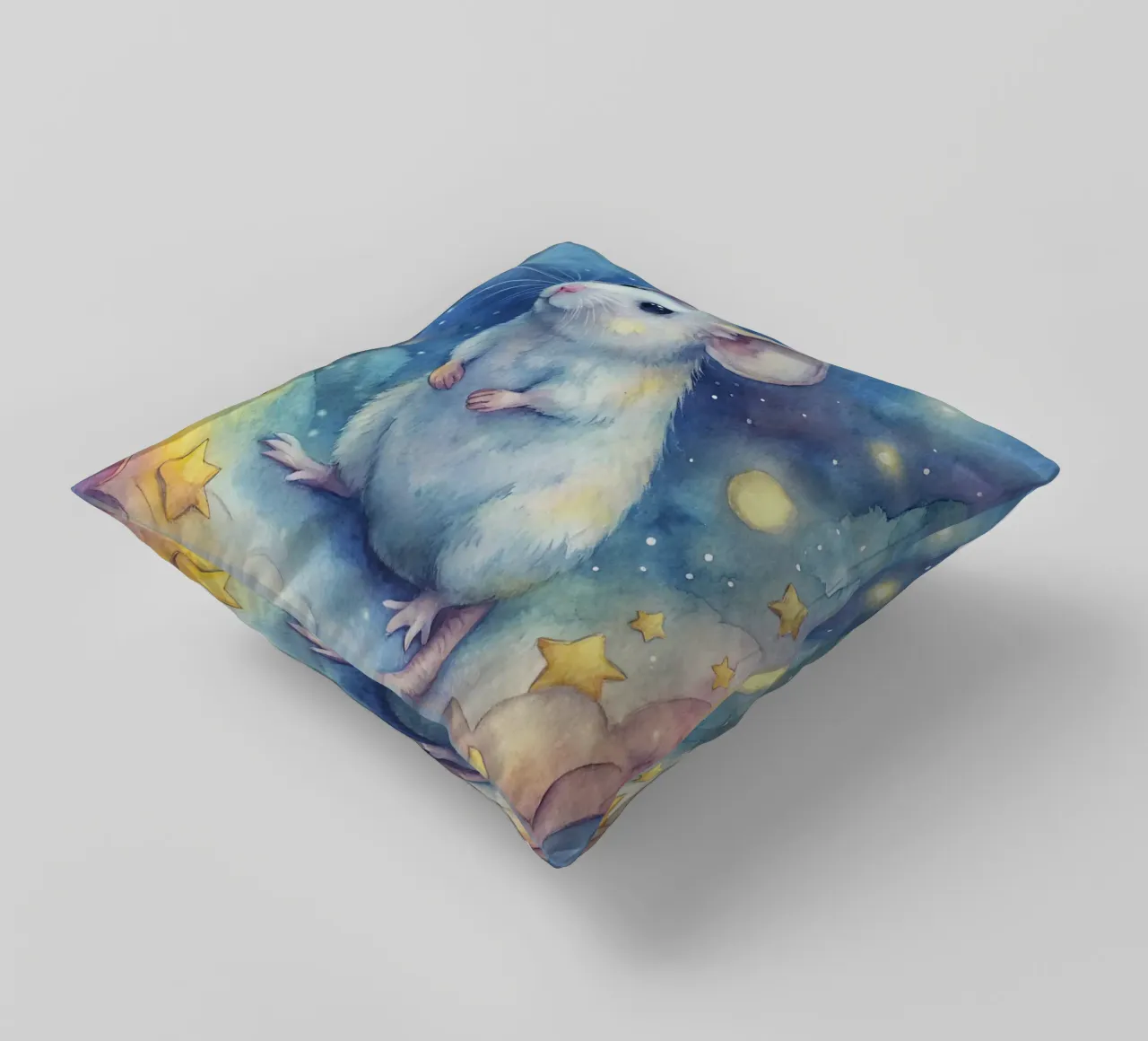Topo in acquerello cuscino da ARTVI-SHOP