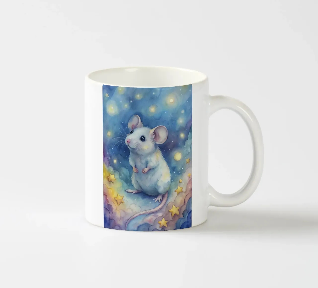 Topo in acquerello tazza in ceramica da 🎁 ARTVI-SHOP