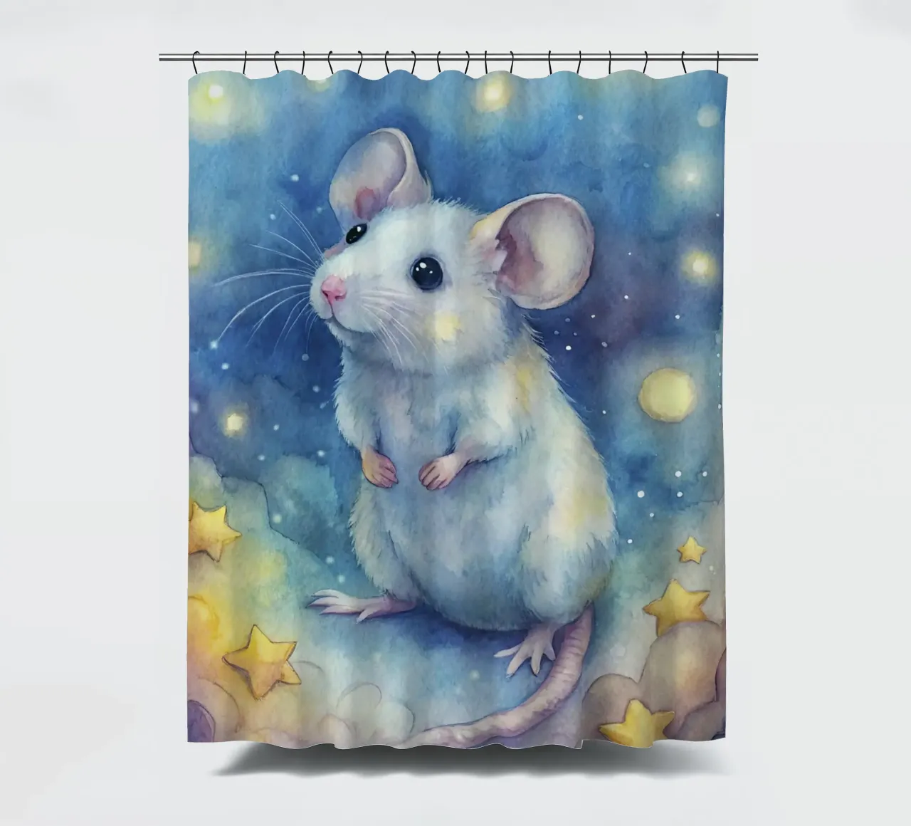 Topo in acquerello tenda da doccia da 🎁 ARTVI-SHOP