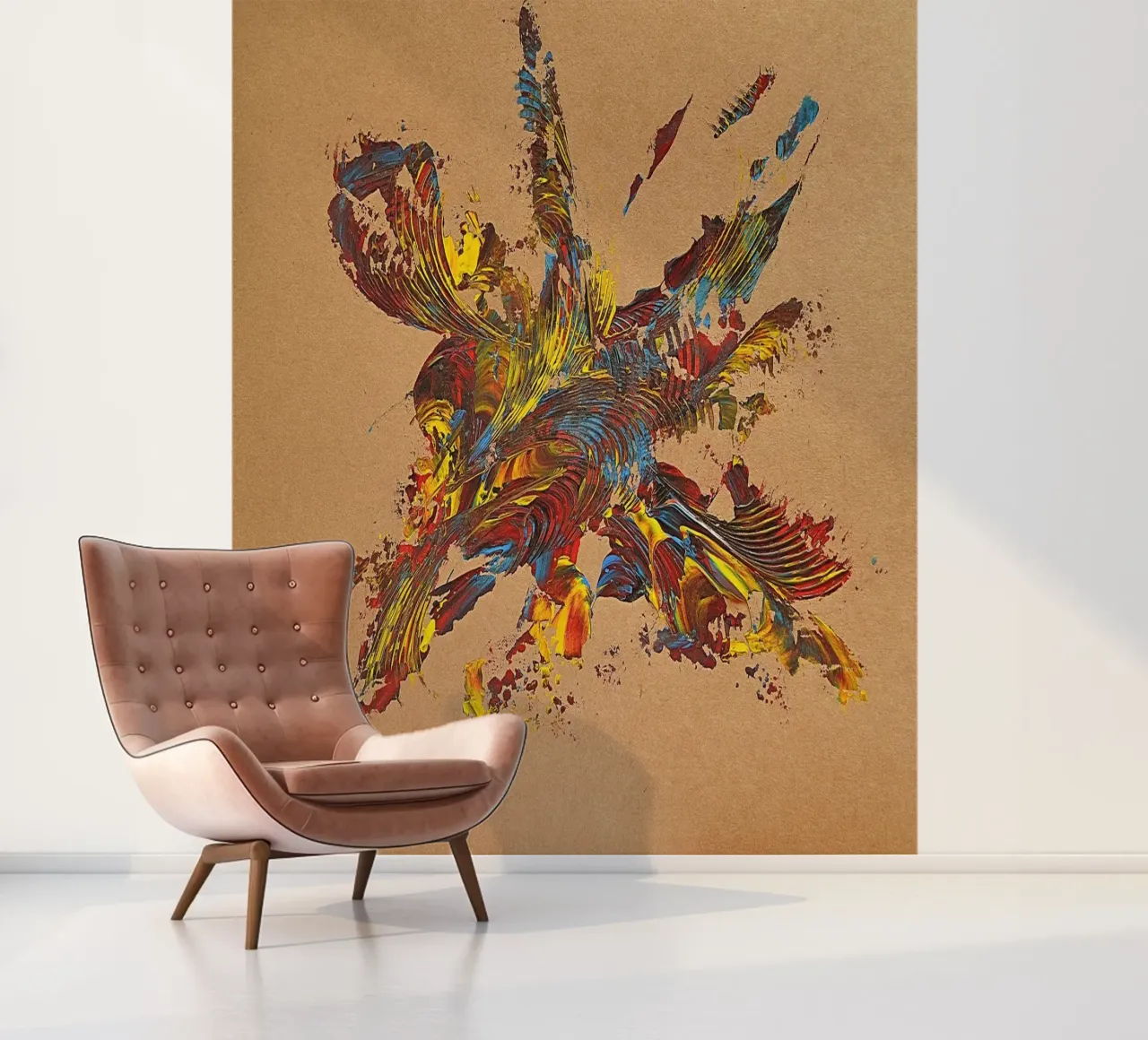 NATURAL STYLE 58 fotobehang van Thierry Vobmann Abstract painting
