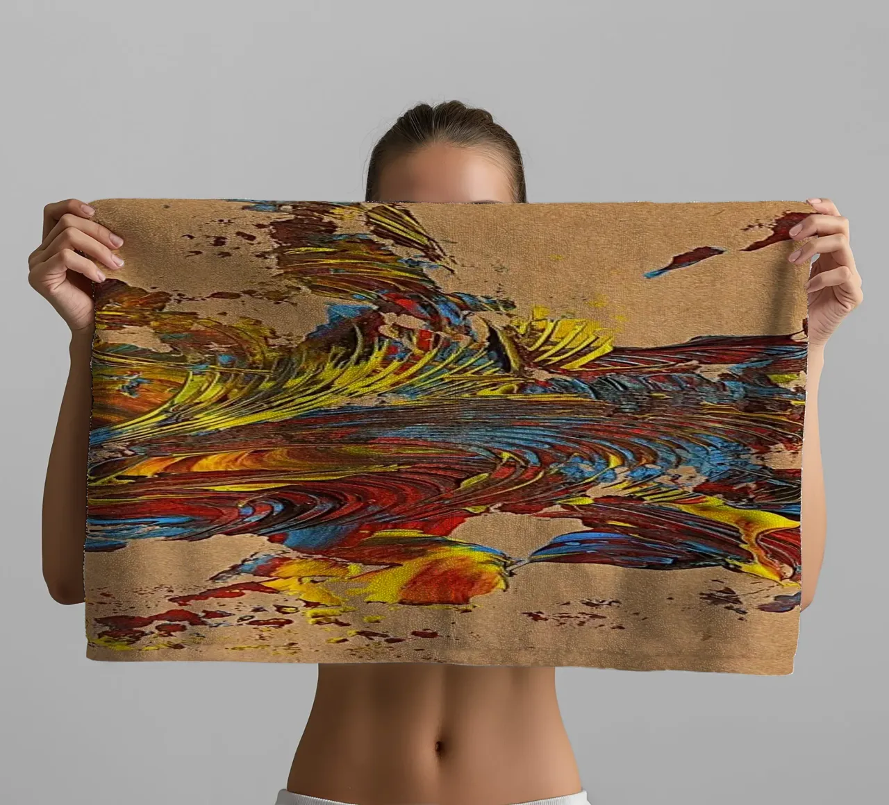 NATURAL STYLE 58 Handtuch von Thierry Vobmann Abstract painting