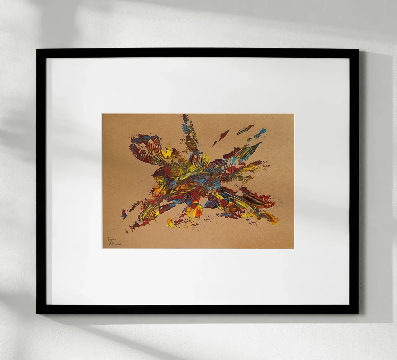 NATURAL STYLE 58 poster con telaio in alluminio da Thierry Vobmann Abstract painting