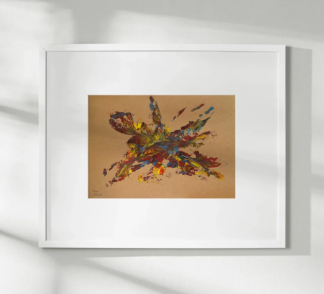 NATURAL STYLE 58 poster con telaio in alluminio da Thierry Vobmann Abstract painting