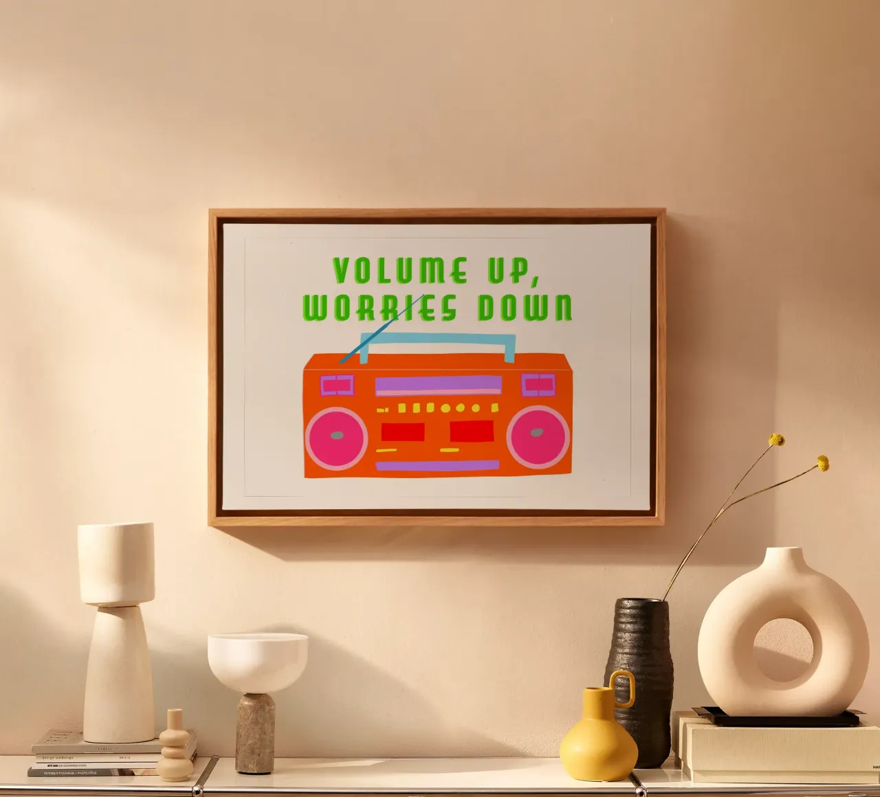 Volume up 2 tela con Cornice a cassetta da Limo und Mo