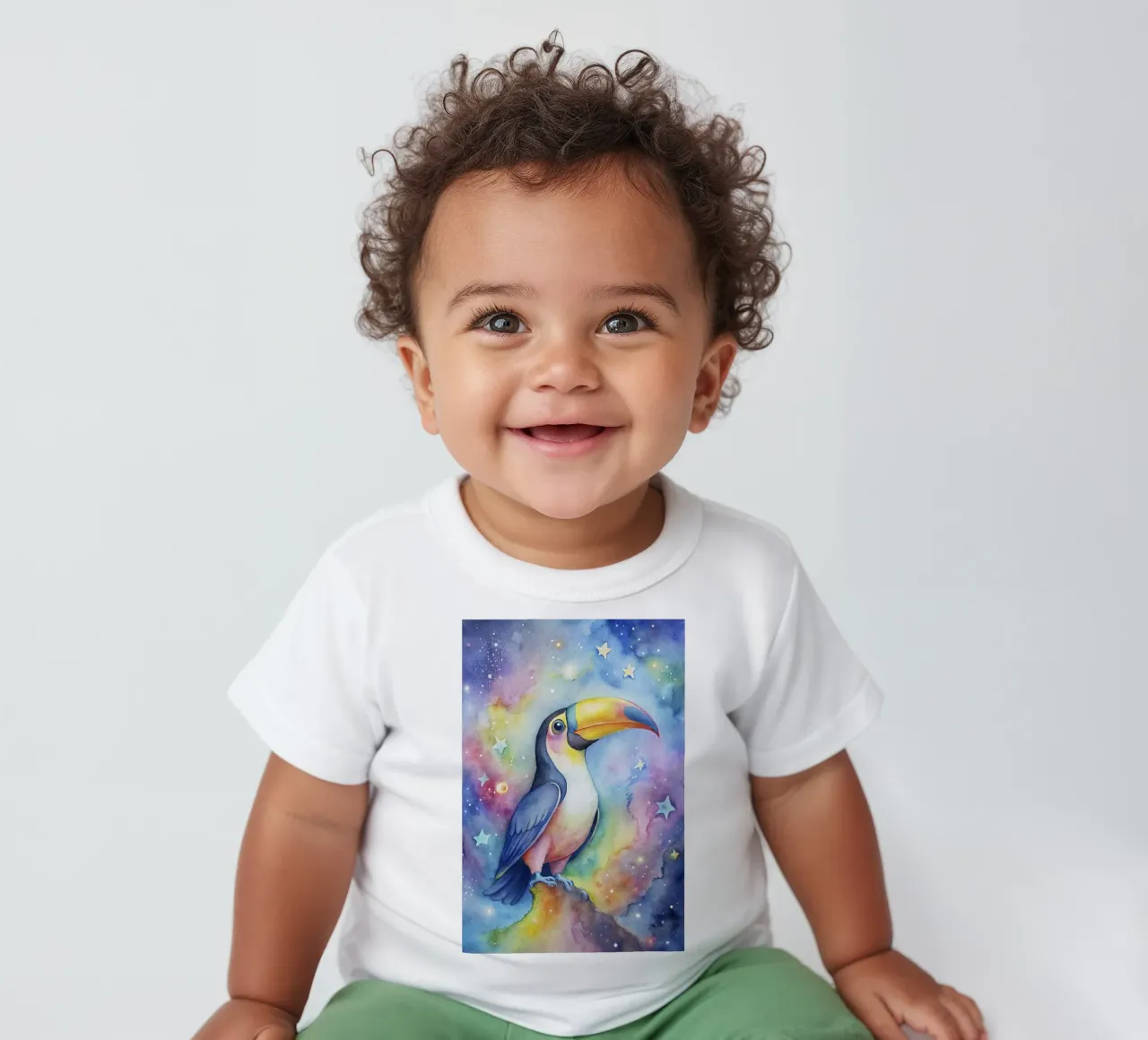 Tucano ad acquerello maglietta neonato da 🎁 ARTVI-SHOP