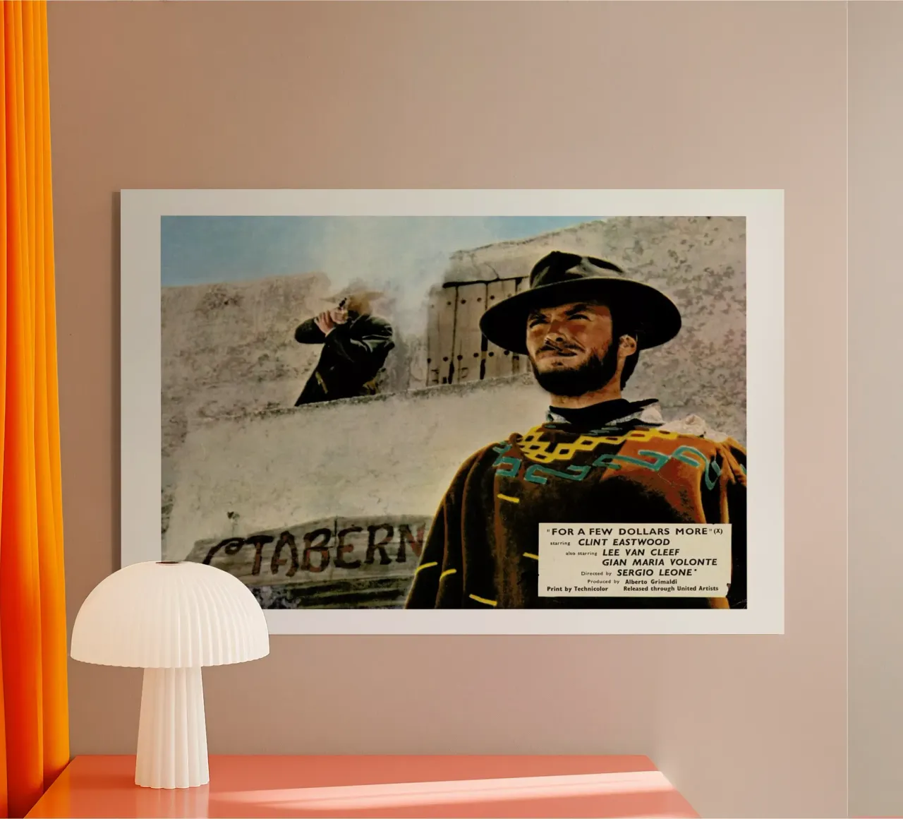 ‘For a Few Dollars More’ Retro Movie Poster plexiglass da Gallery Print and Art Limited