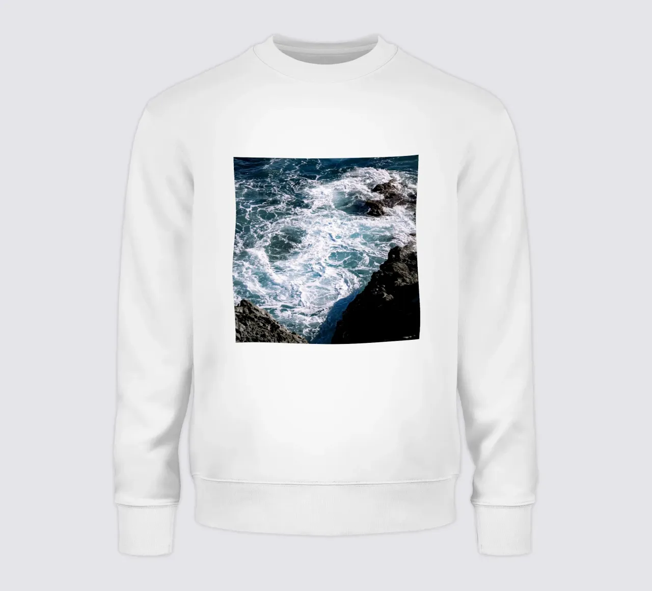 The crash of the waves sweatshirt by Léa Lefebvre Photography