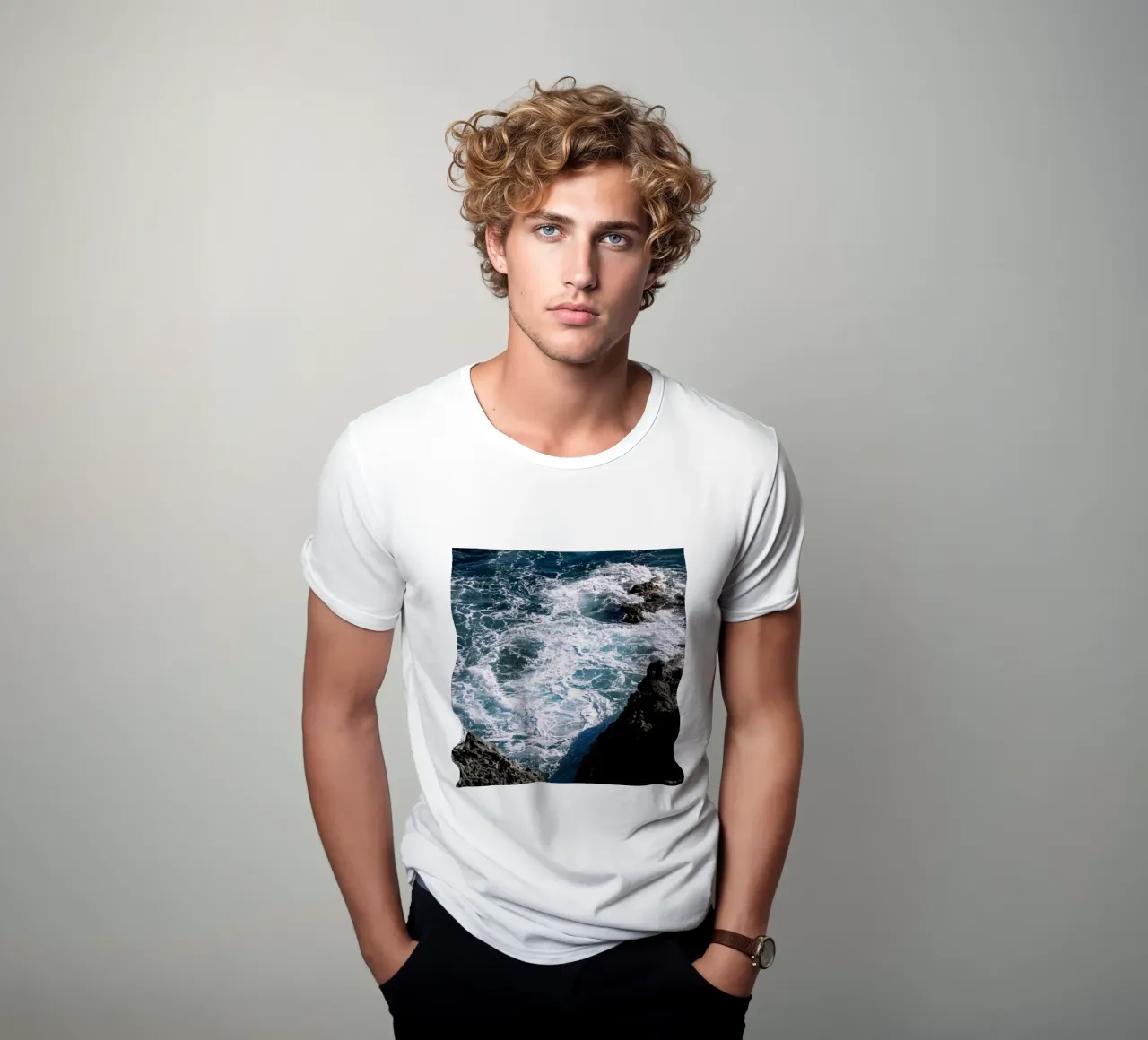 L'infrangersi delle onde t-shirt da Léa Lefebvre Photography