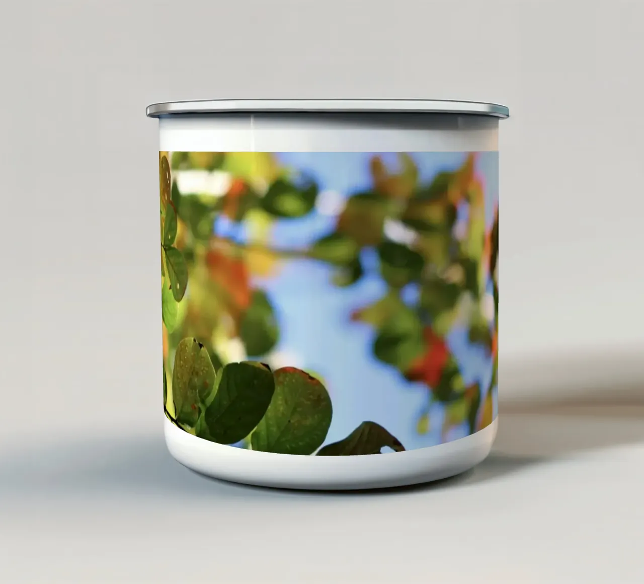 Foglie colorate tazza in smalto da Léa Lefebvre Photography