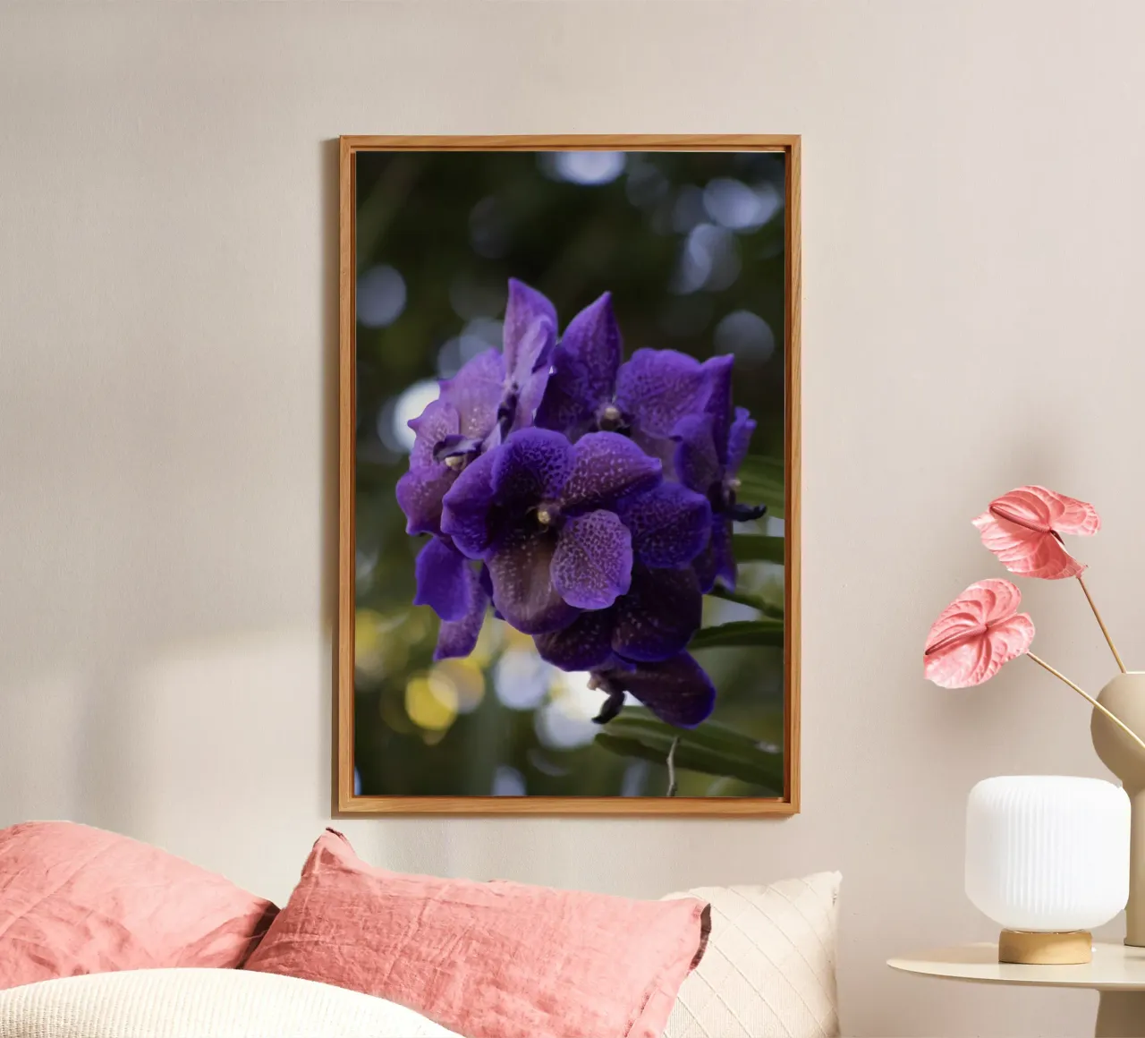 Orchidea viola alluminio dibond da Léa Lefebvre Photography