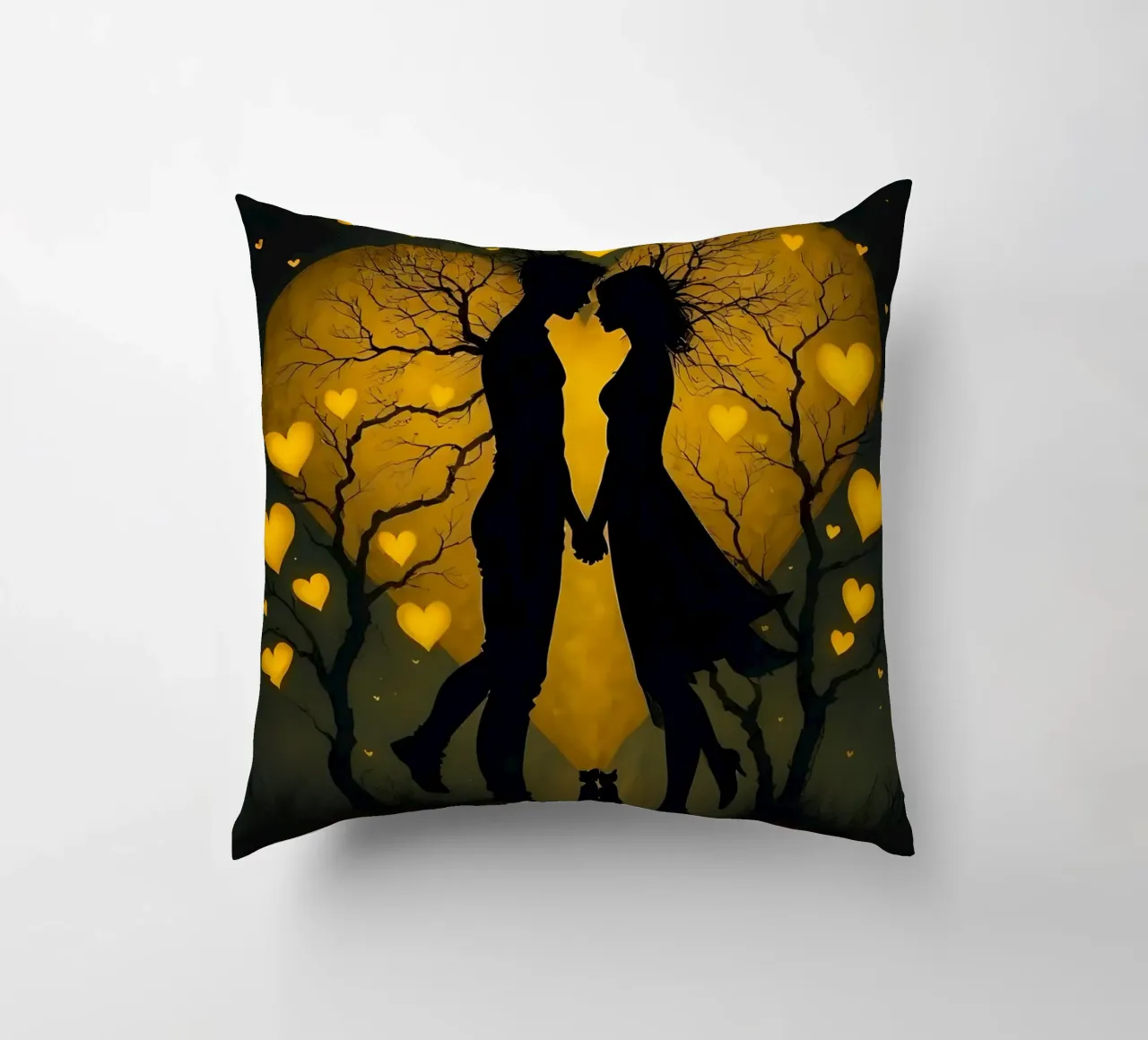 Cuori_7 cuscino da schwarz-gelb by LK