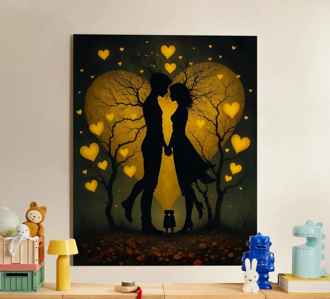 Cuori_7 plexiglass da schwarz-gelb by LK