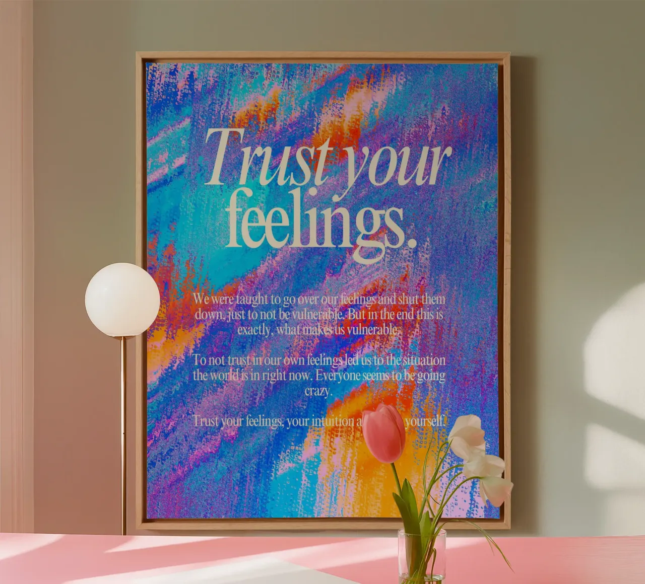 deep trust tela con Cornice a cassetta da Ambition Wall
