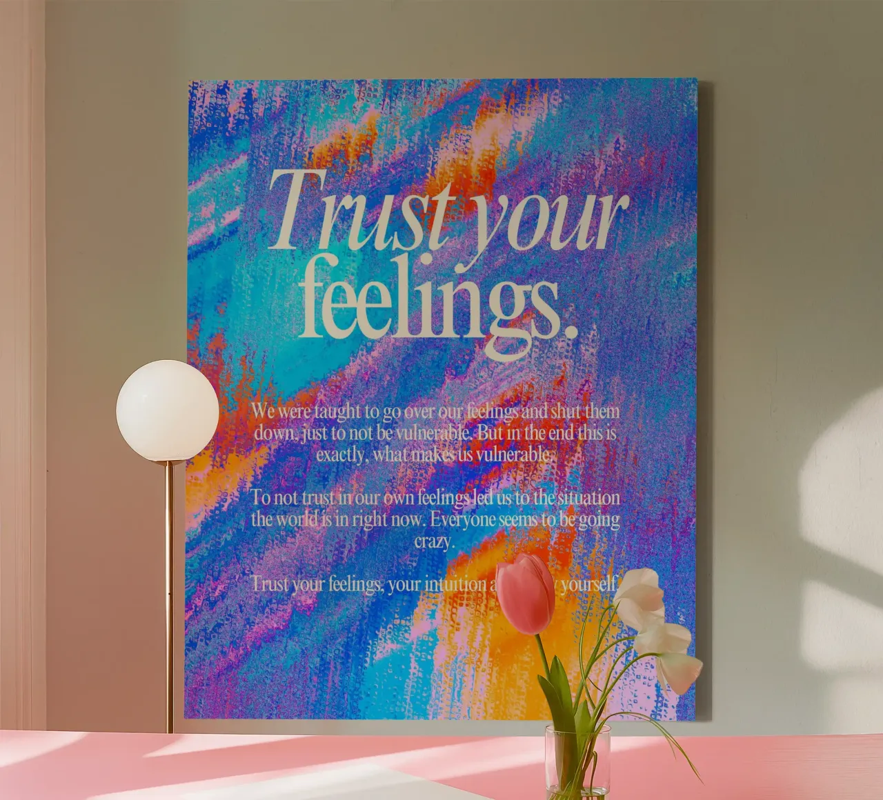 deep trust tela con Cornice a cassetta da Ambition Wall