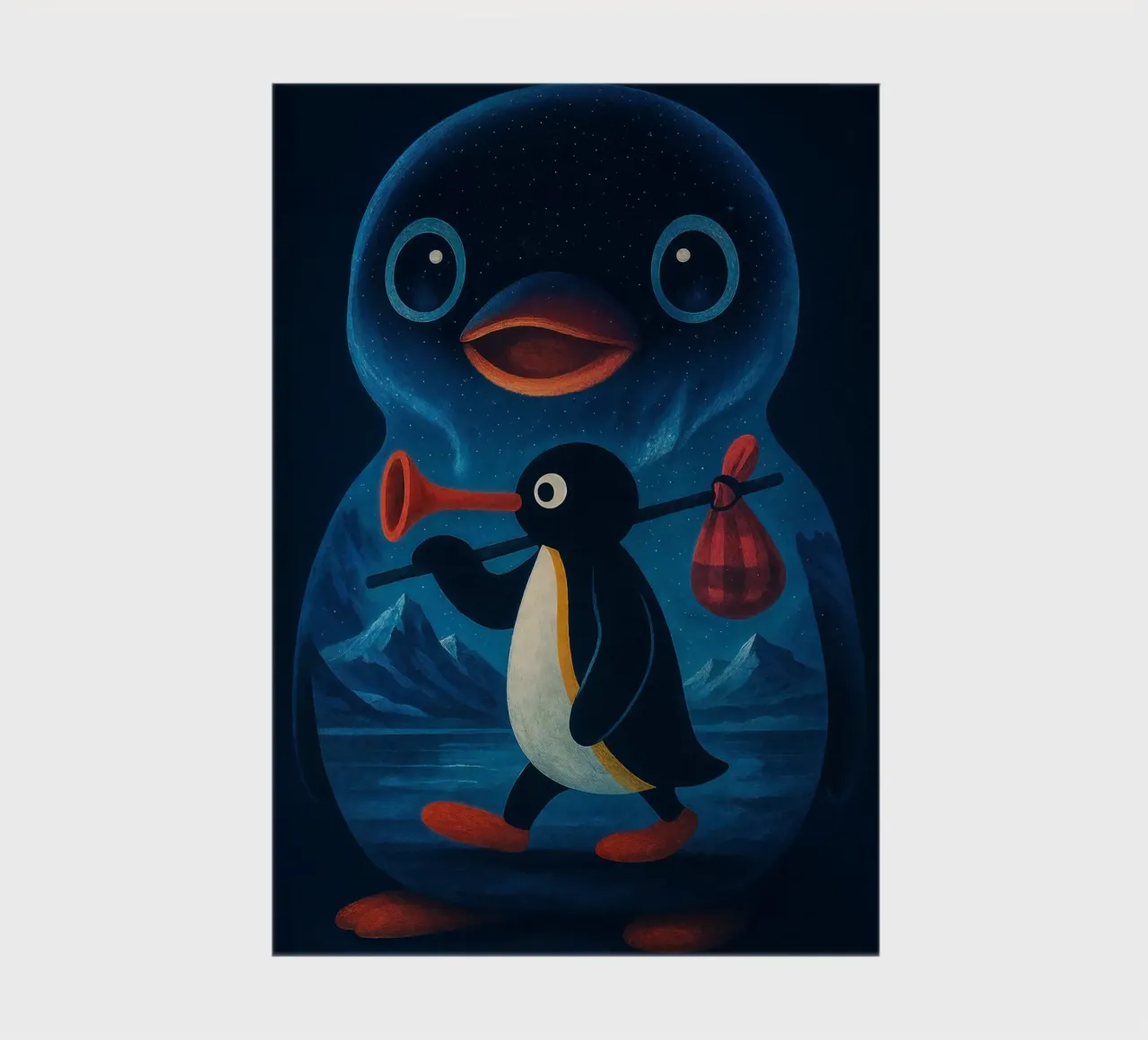 Noot Noot Penguin Art notebook by Lootprint