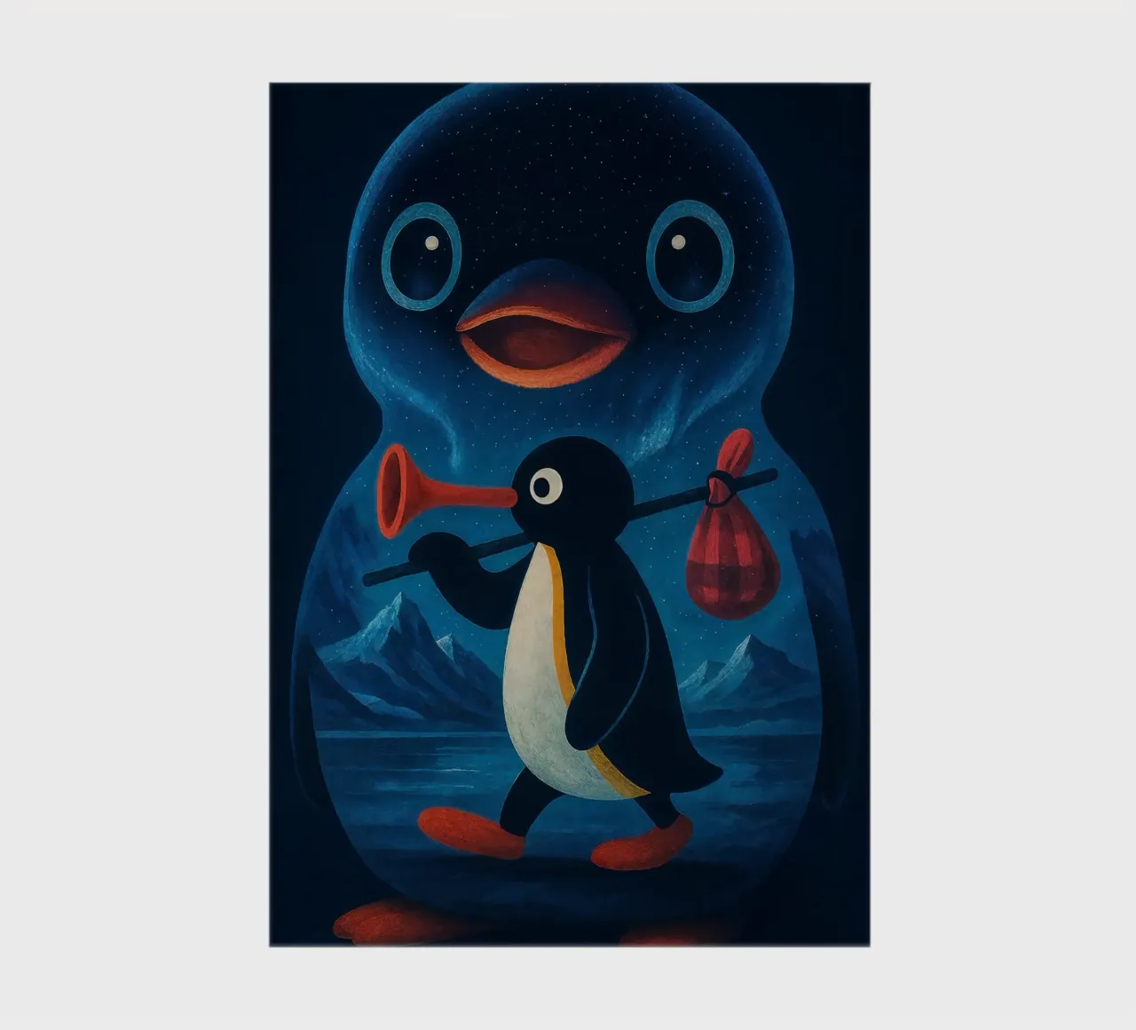 Noot Noot Penguin Art notebook by Lootprint