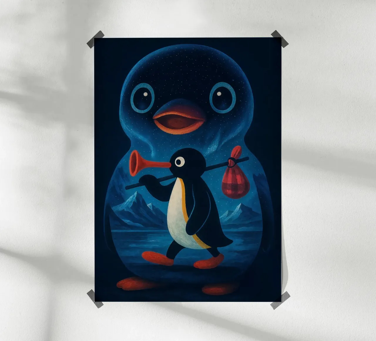 Noot Noot Penguin Art carta hahnemühle da Lootprint