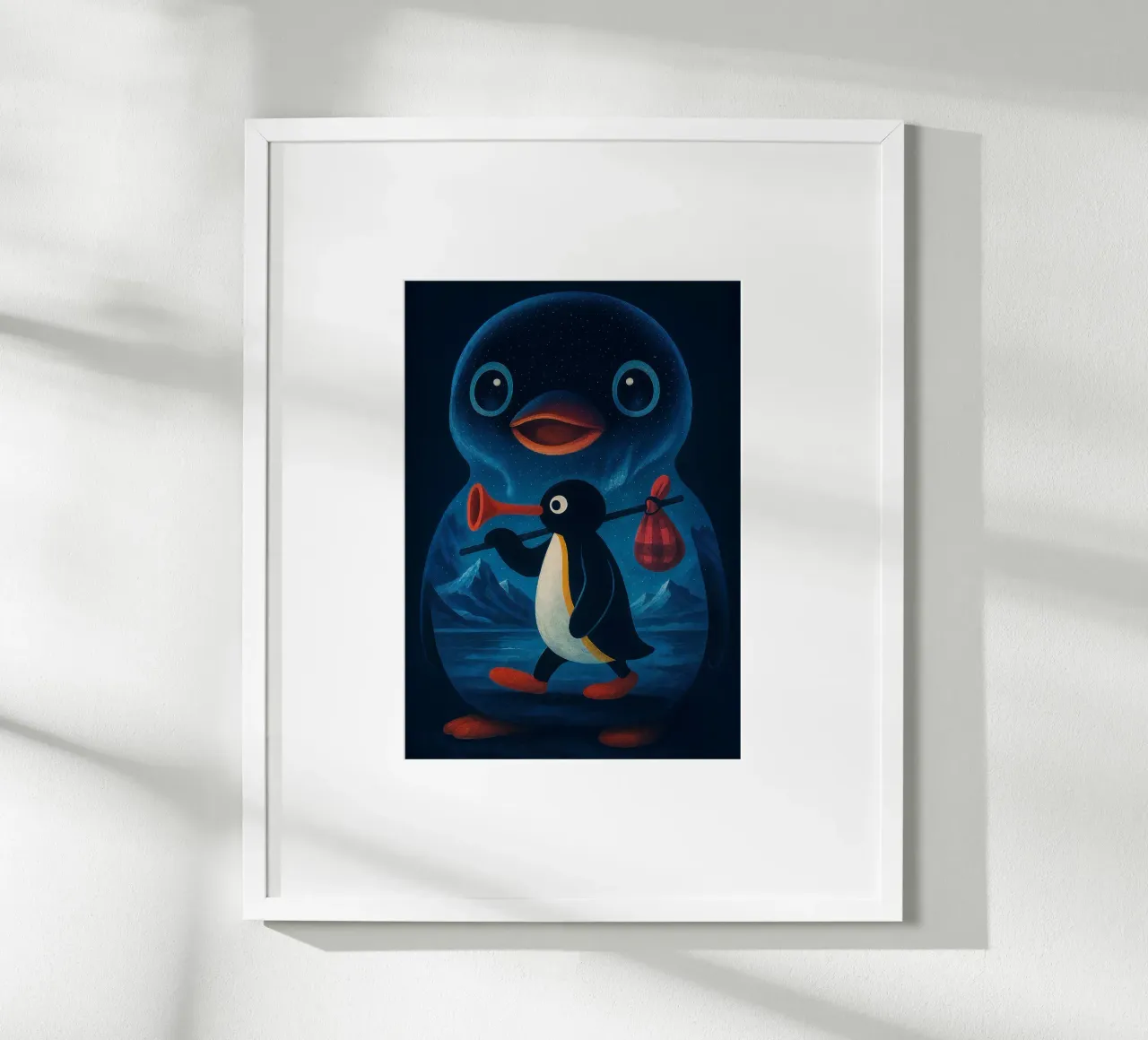 Noot Noot Penguin Art carta hahnemühle da Lootprint