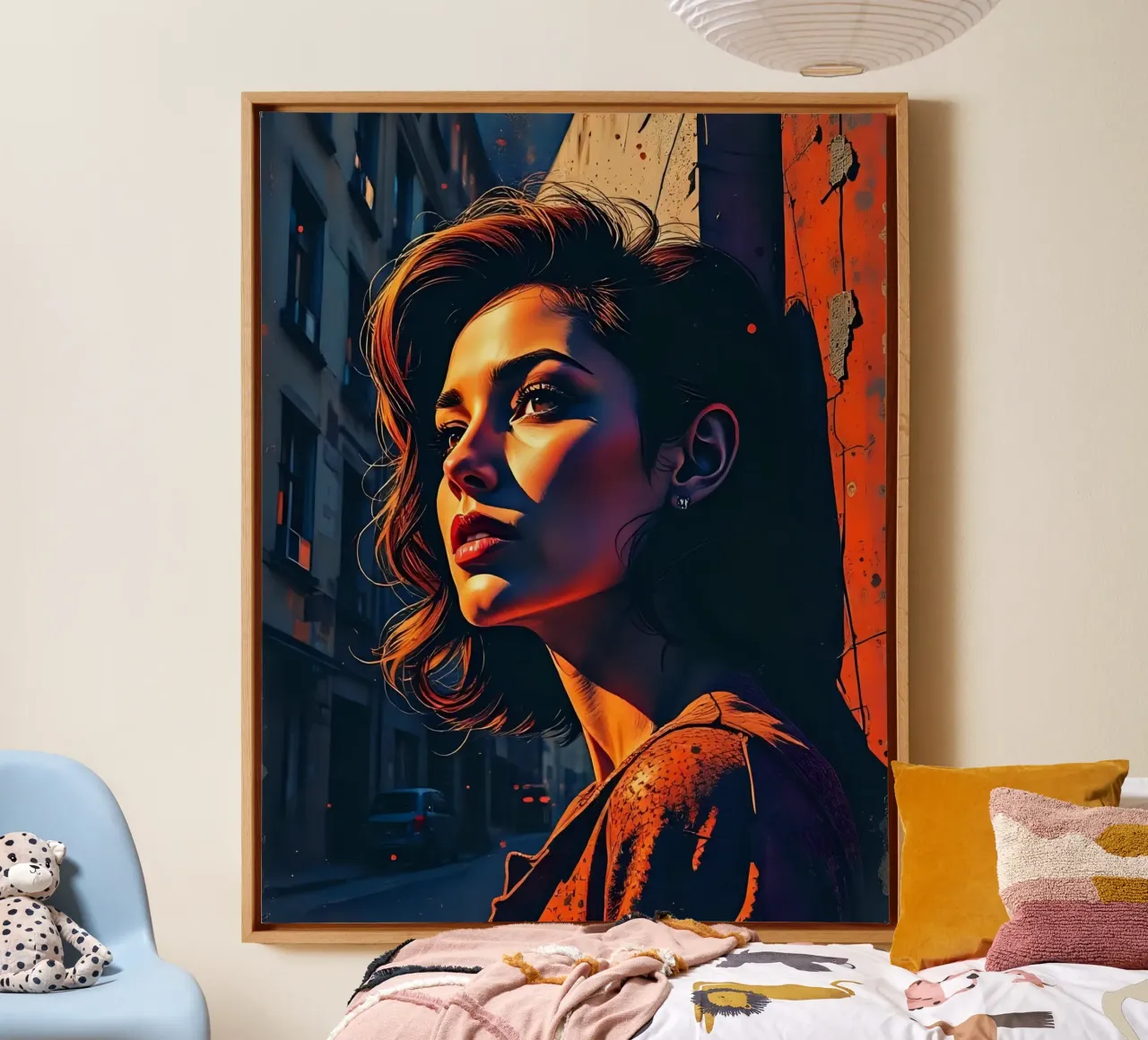 Stijl_D_2 canvas met Baklijst van AI-Portraits by LK