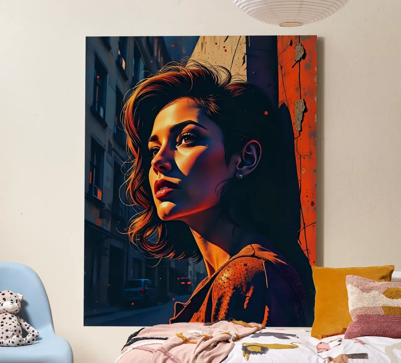 Stijl_D_2 canvas met Baklijst van AI-Portraits by LK