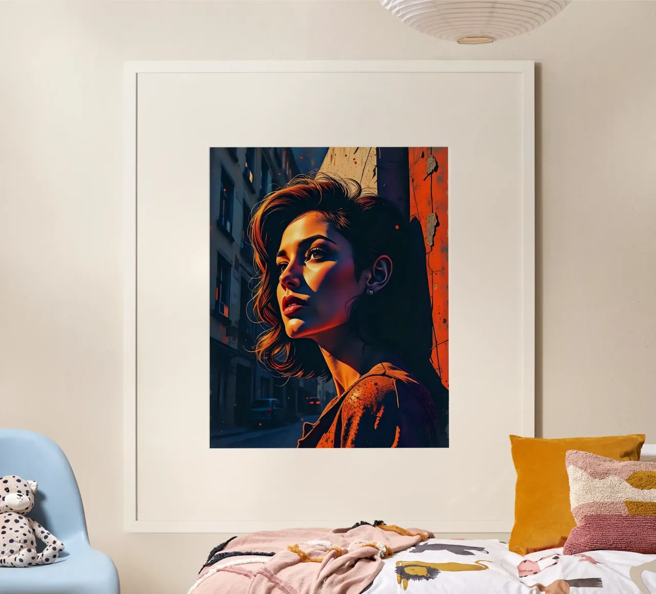 Stile_D_2 poster con telaio in legno da AI-Portraits by LK