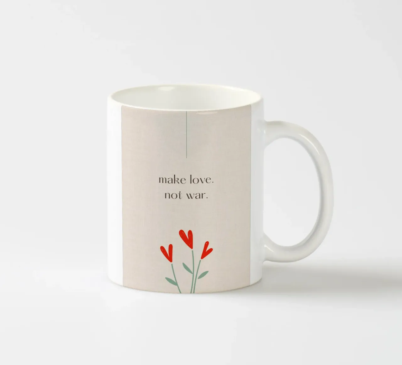 make love not war tazza in ceramica da Ambition Wall
