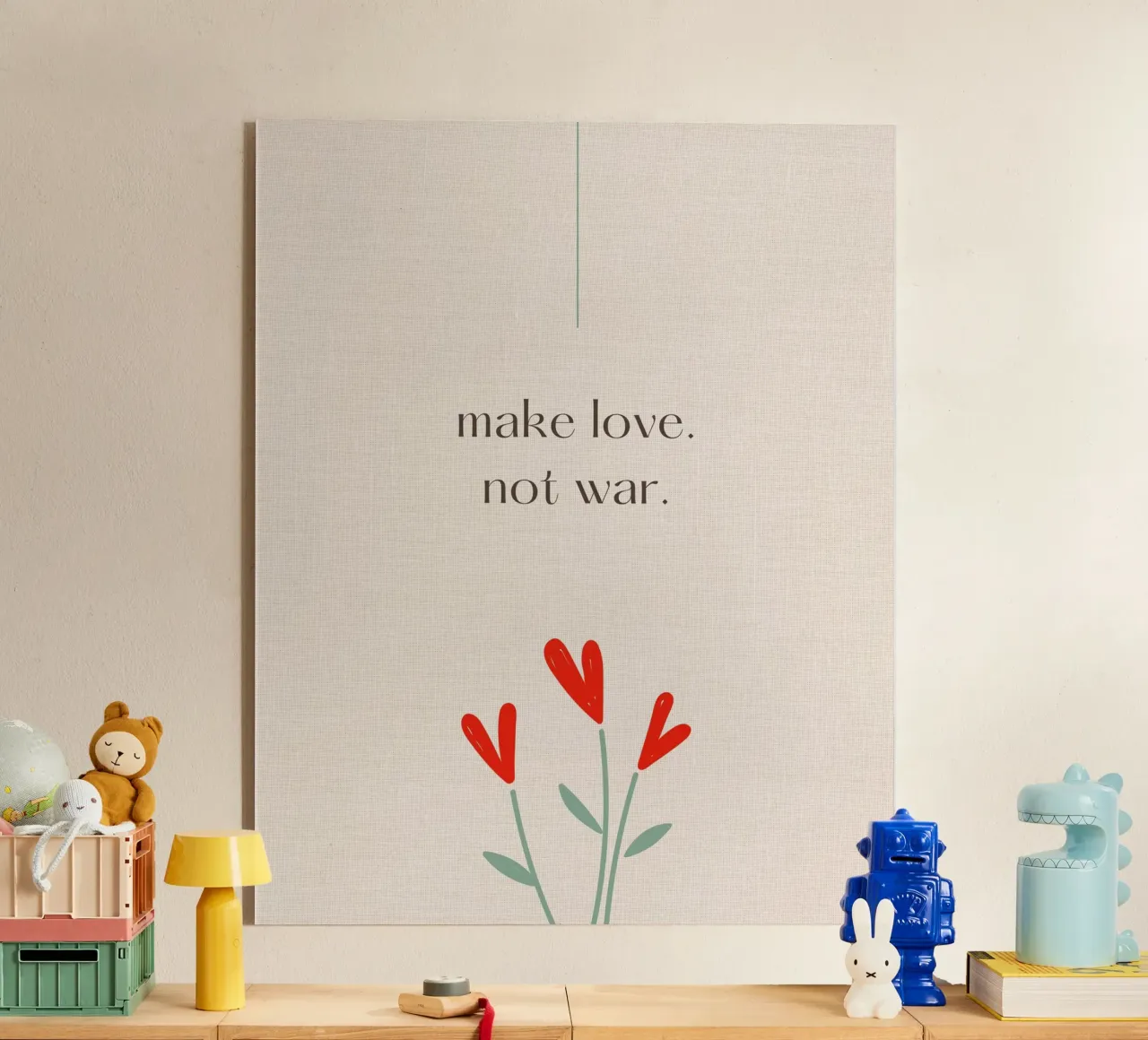 make love not war plexiglass da Ambition Wall