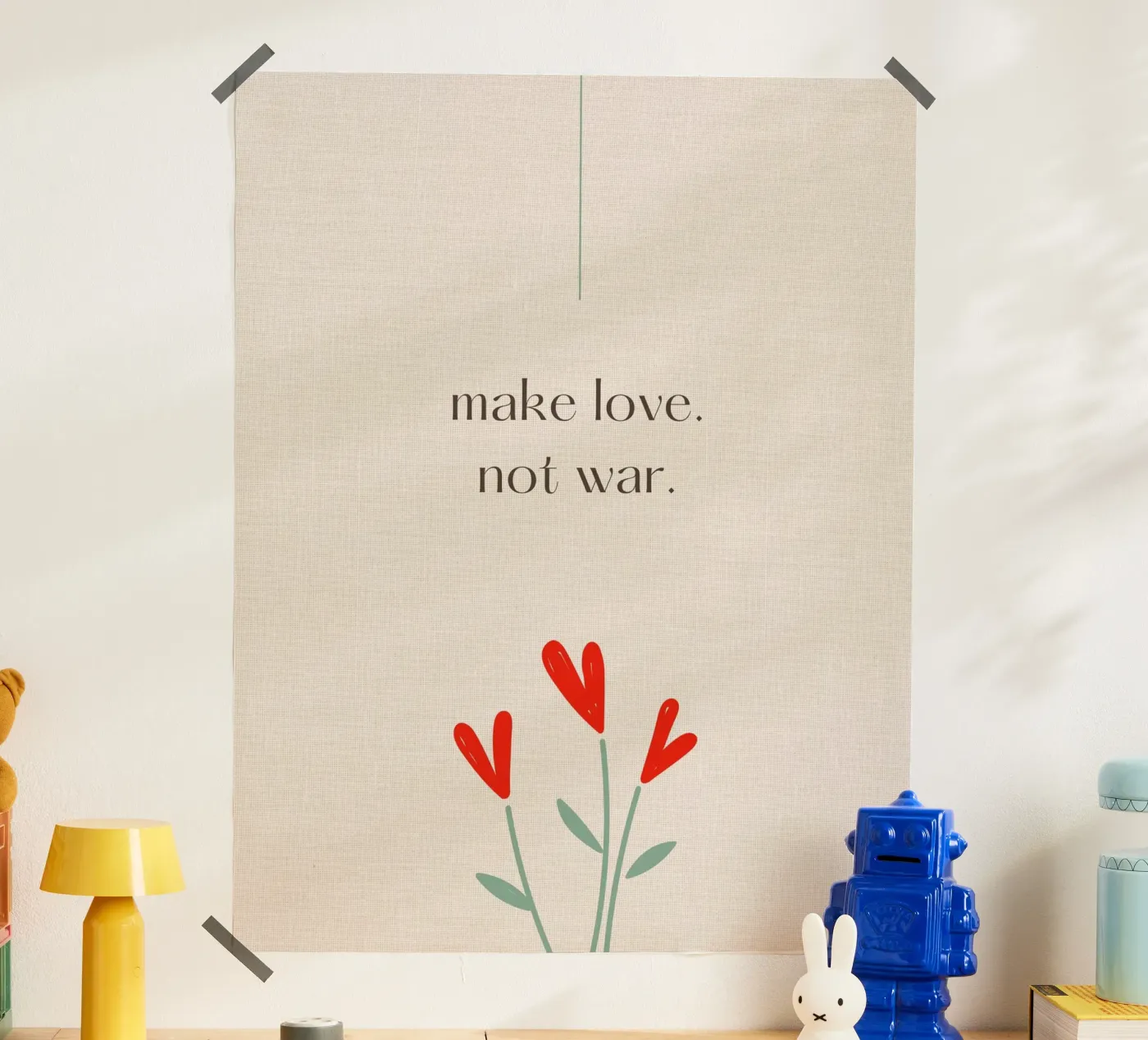 make love not war poster da pixelflow
