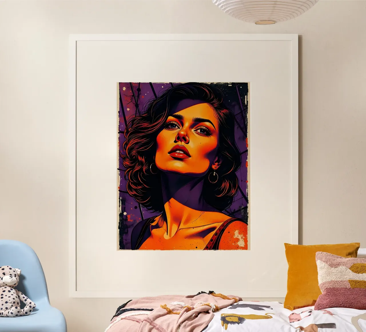 Stile_D_3 poster con telaio in legno da AI-Portraits by LK