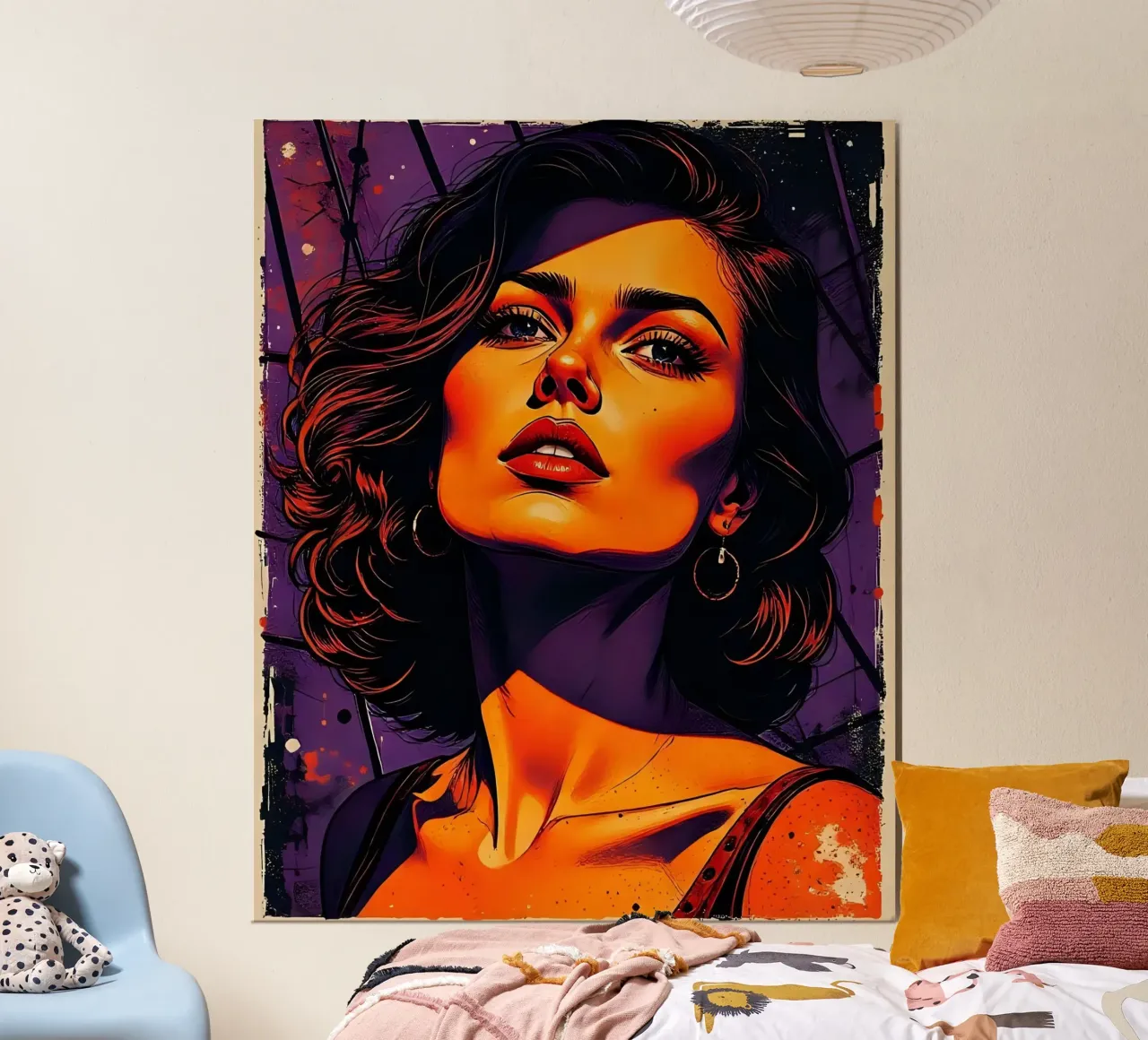 Stile_D_3 poster con telaio in legno da AI-Portraits by LK
