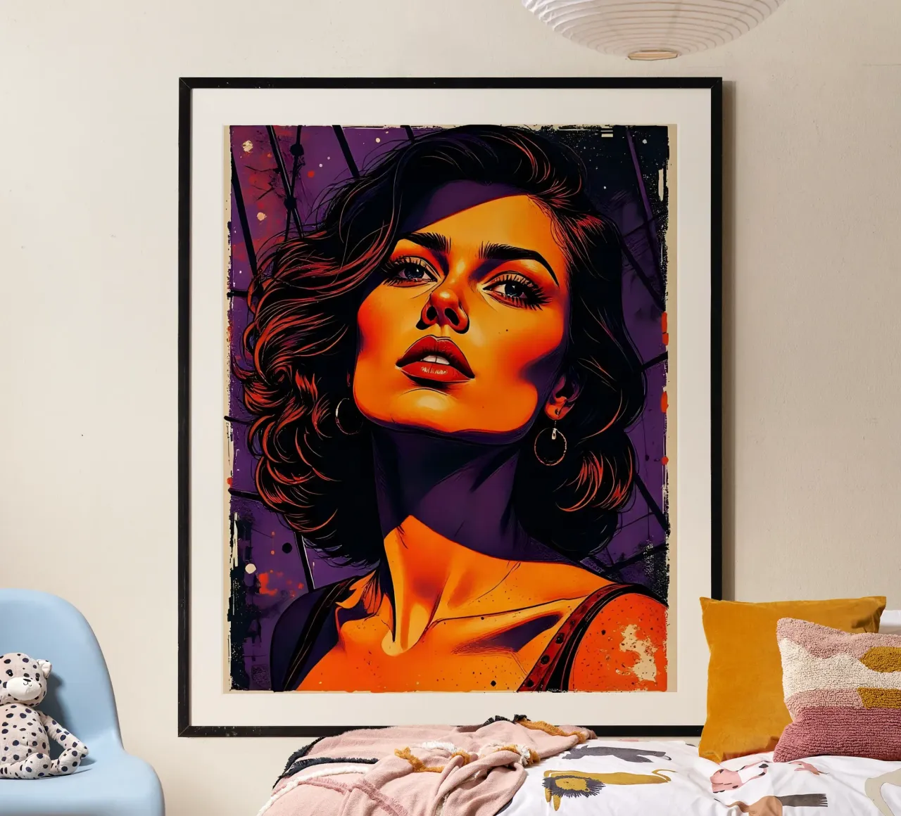 Stile_D_3 poster con telaio in legno da AI-Portraits by LK