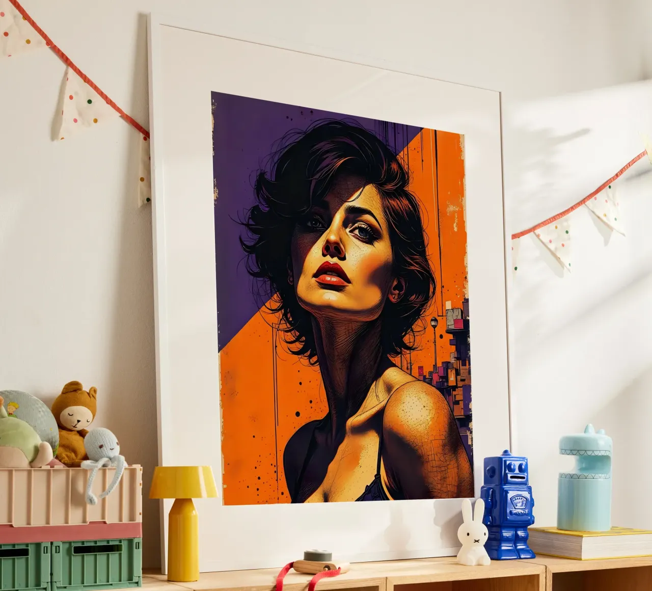 Stile_D_4 poster con telaio in legno da AI-Portraits by LK