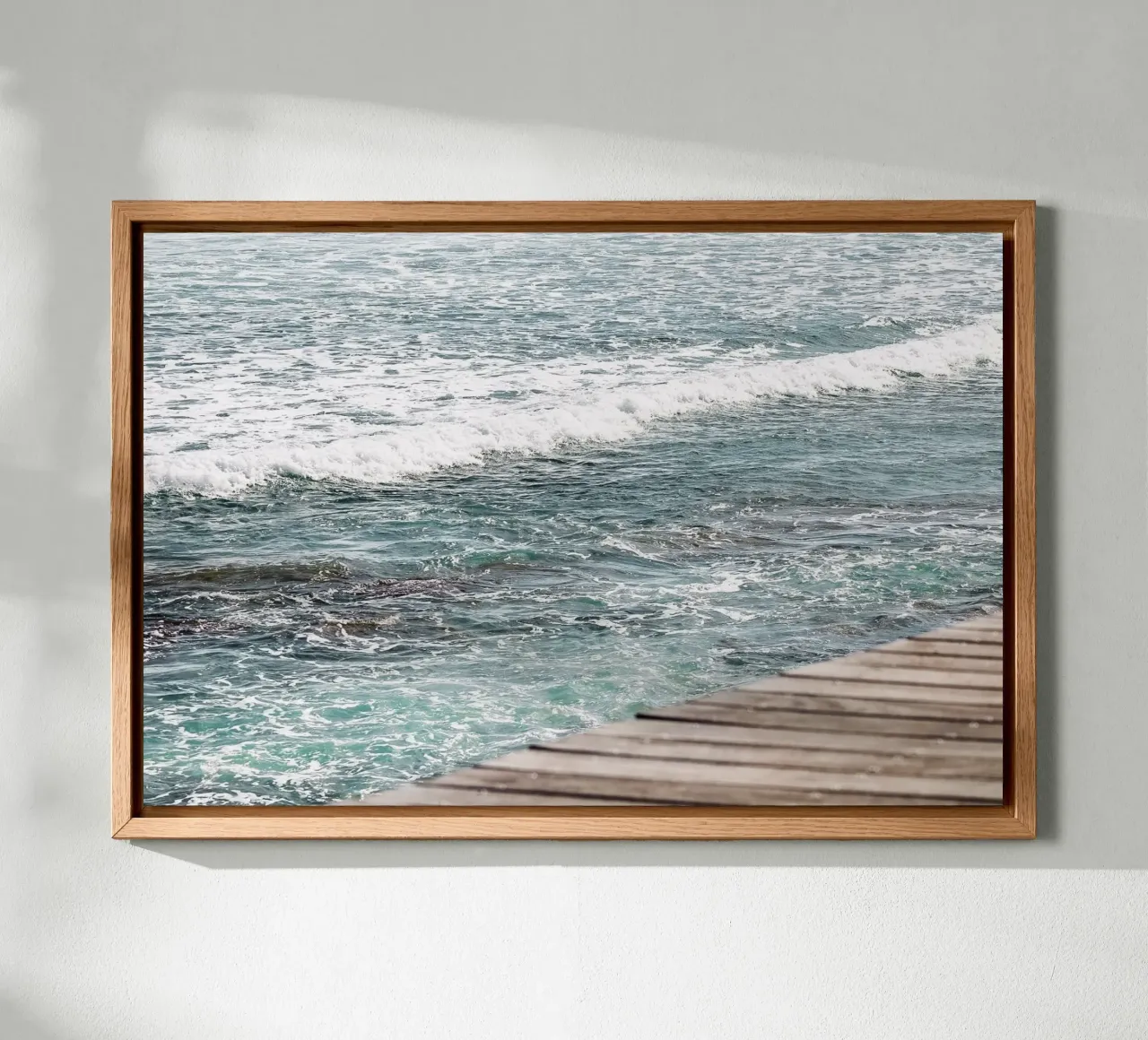 Een wandeling langs het water canvas met Baklijst van Léa Lefebvre Photography