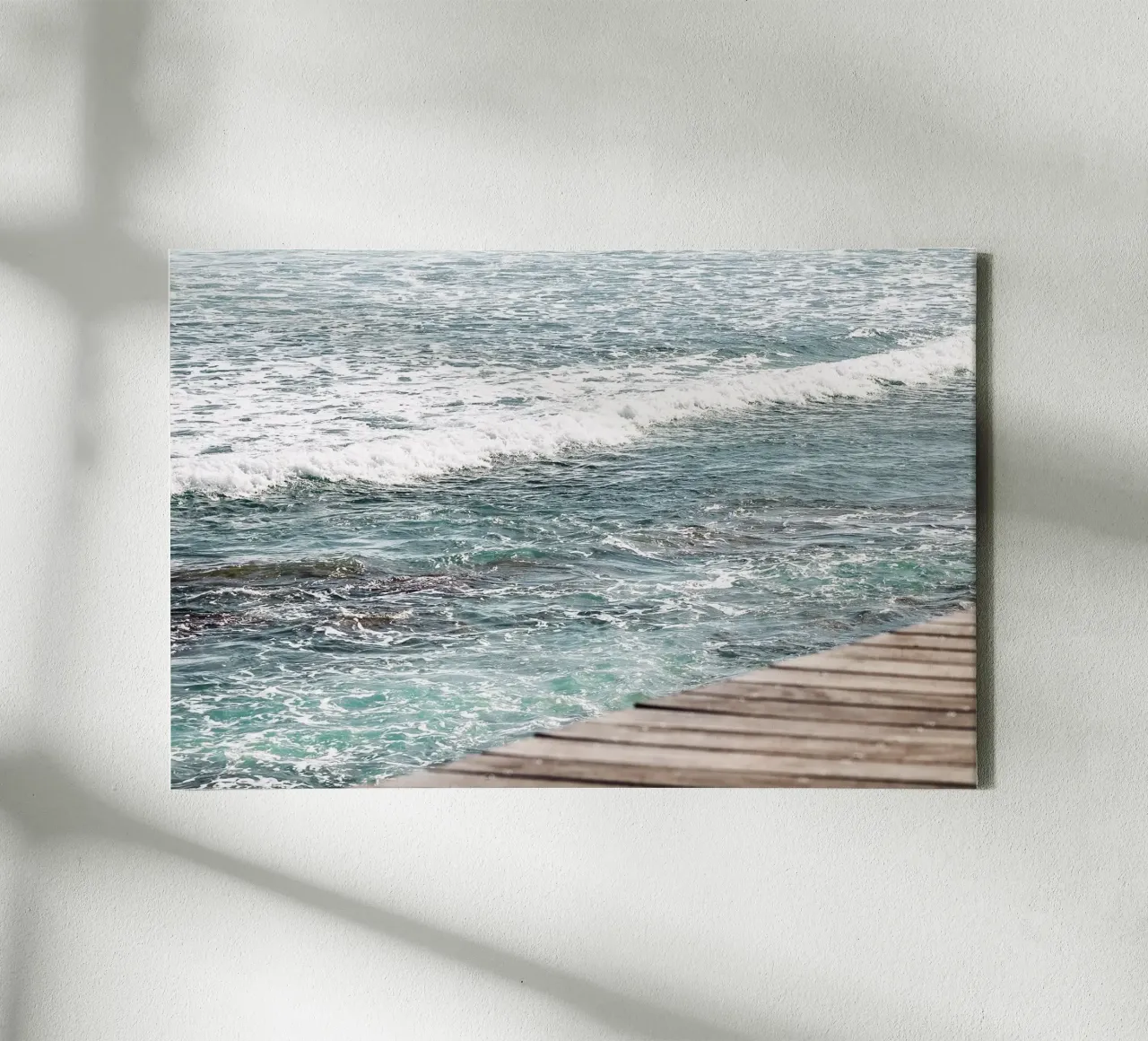 Een wandeling langs het water canvas met Baklijst van Léa Lefebvre Photography