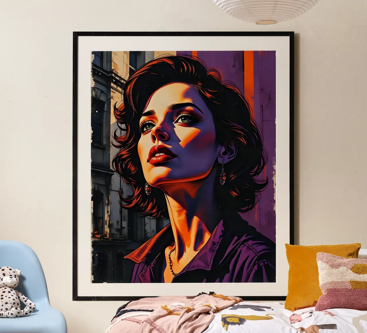 Stile_D_5 poster con telaio in alluminio da AI-Portraits by LK