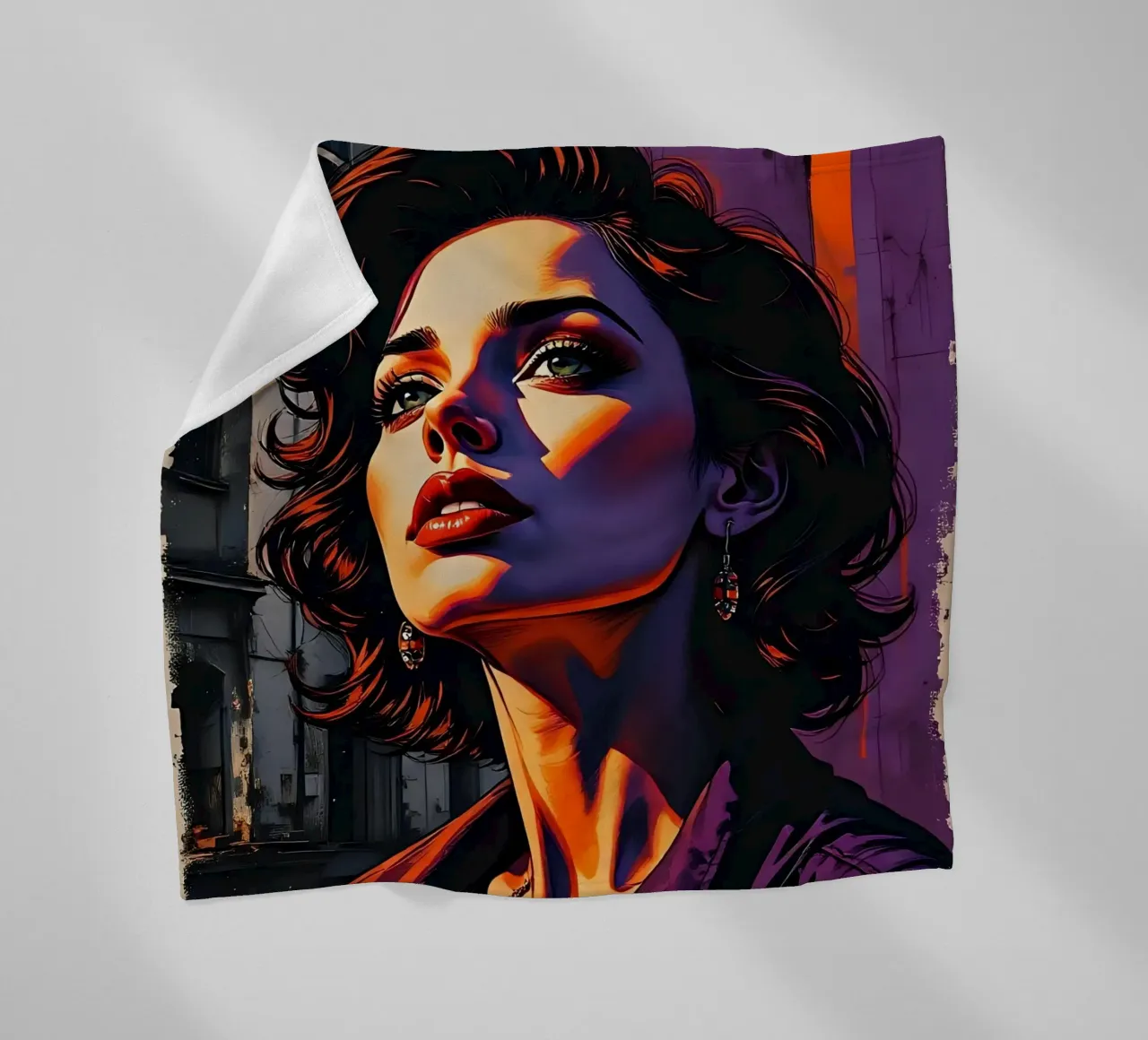 Stile_D_5 coperta in pile da AI-Portraits by LK