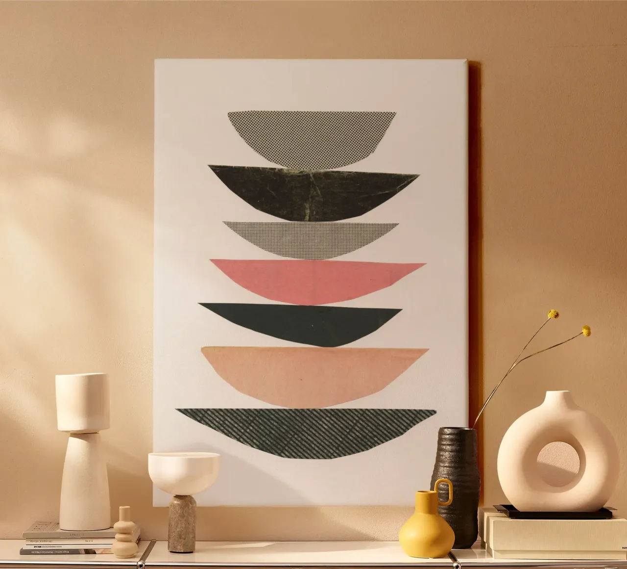 Abstract 032 canvas by Cassia Beck Collage