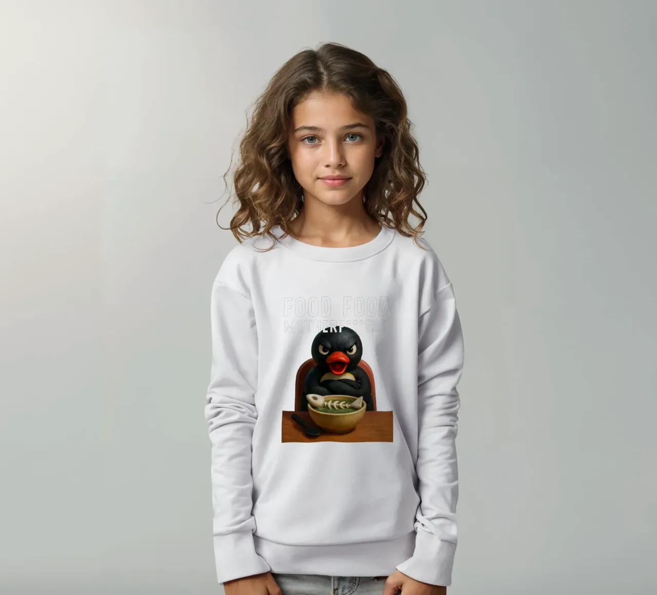 Noot Noot Pingu Food Art felpa bambino da Lootprint