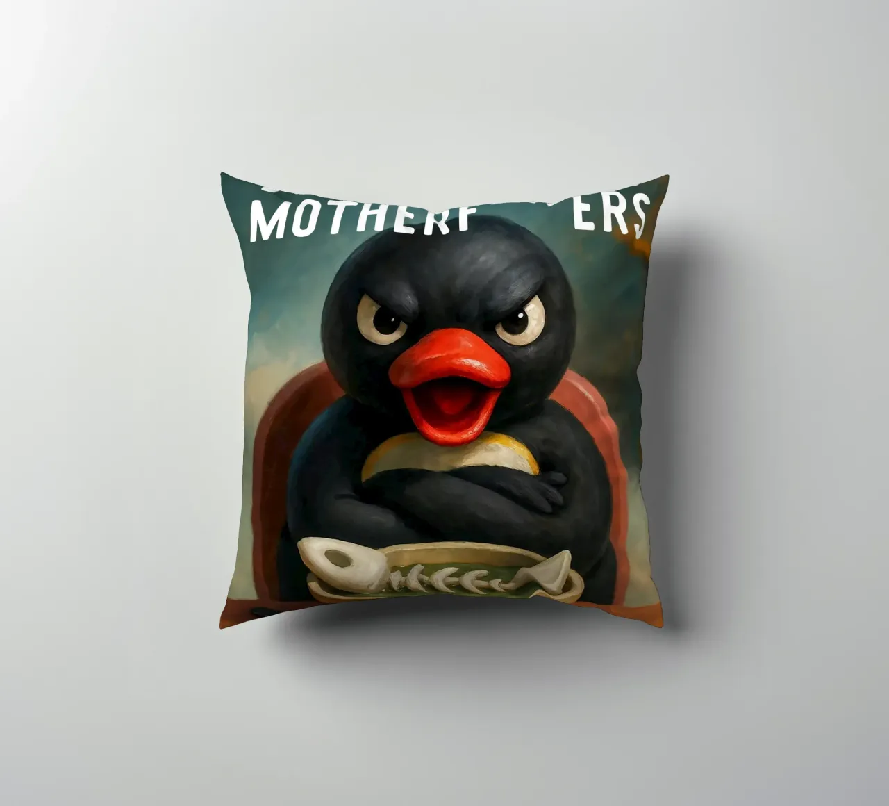 Noot Noot Pingu Food Art cuscino da Lootprint
