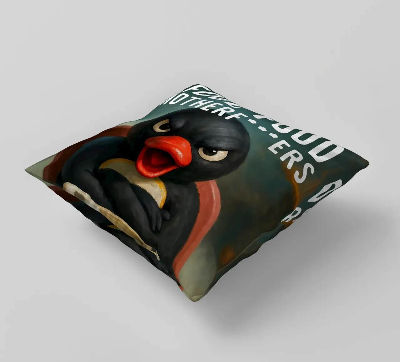 Noot Noot Pingu Food Art cuscino da Lootprint