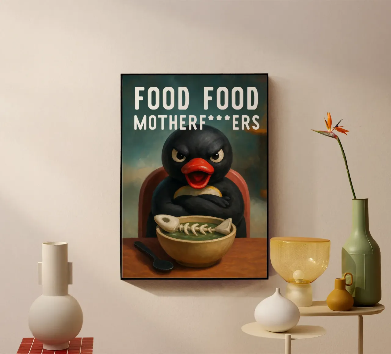 Noot Noot Pingu Food Art plexiglass da Lootprint