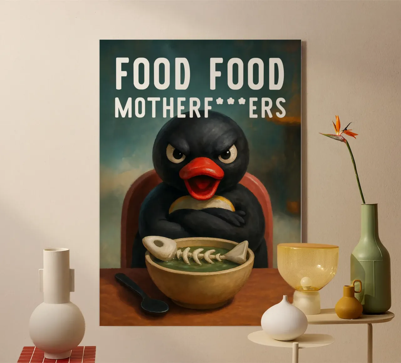 Noot Noot Pingu Food Art plexiglass da Lootprint